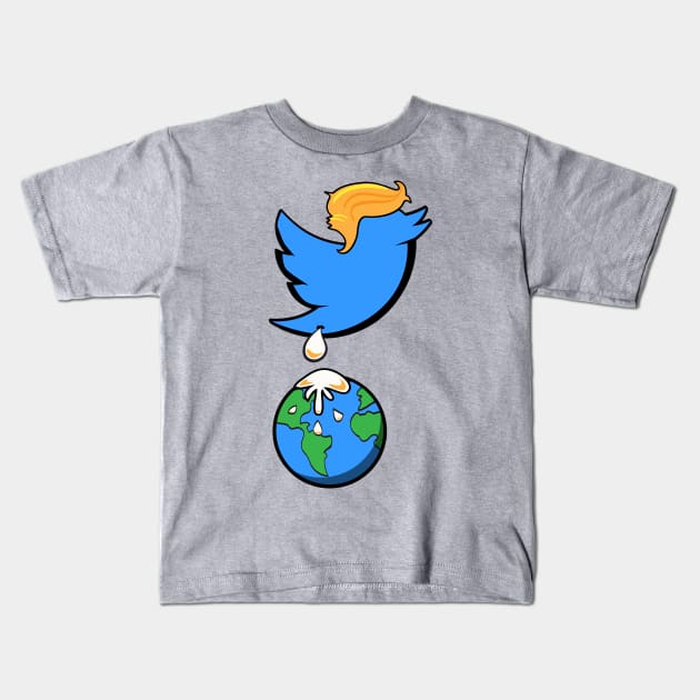 Trump Twitter Dump Kids T-Shirt by atomguy